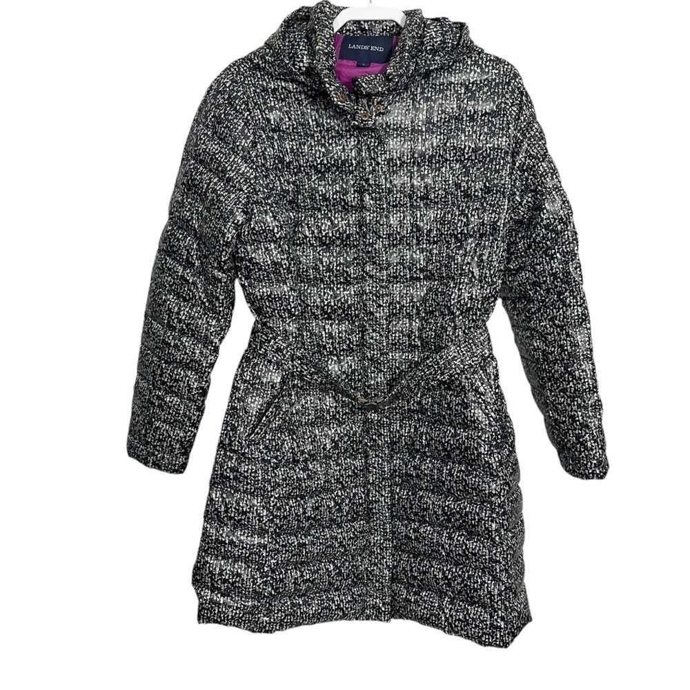 Lands' End Women's Black and Gray Coat
